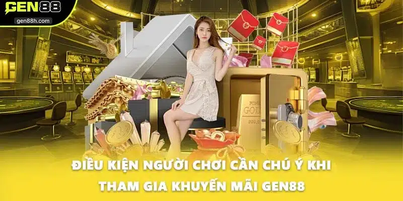 Điều kiện người chơi cần chú ý khi tham gia khuyến mãi GEN88